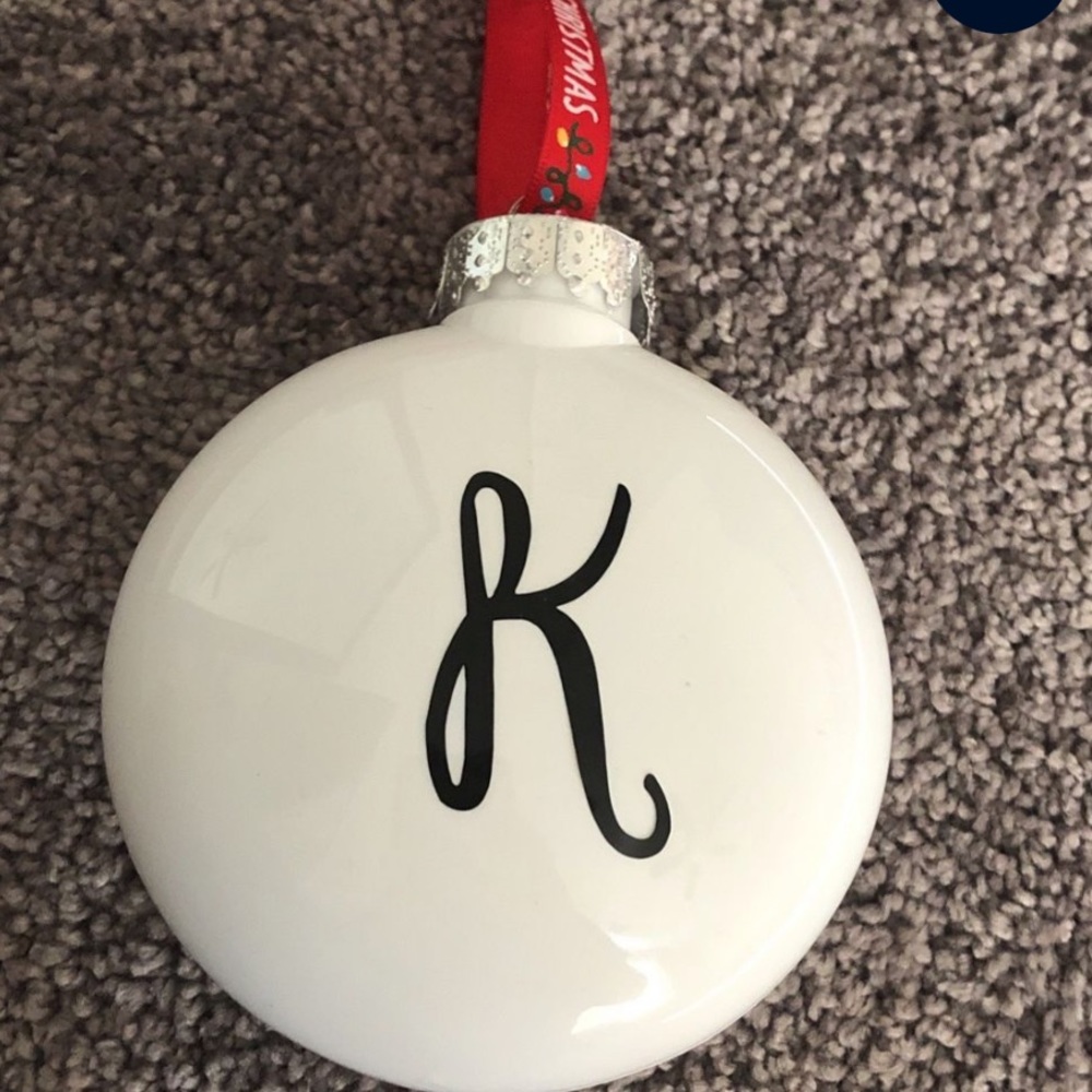 Customized initial ornaments